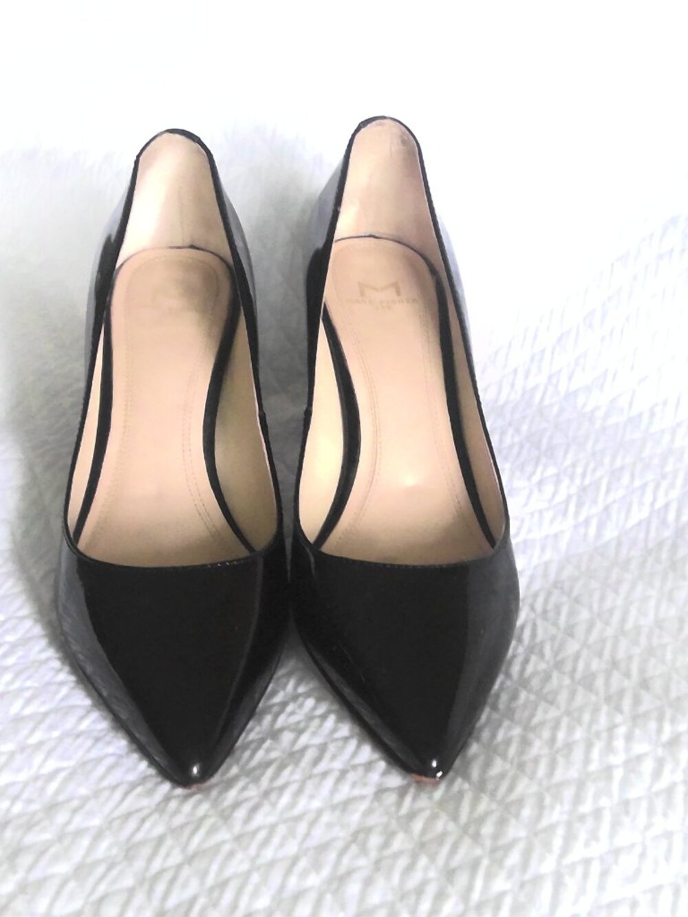 Heels.  Black Patent Leather